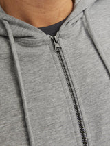 Jack & Jones Sweatshirt Zip Hoodie For Men (JJEBASIC) in 3 Colours, L-XL