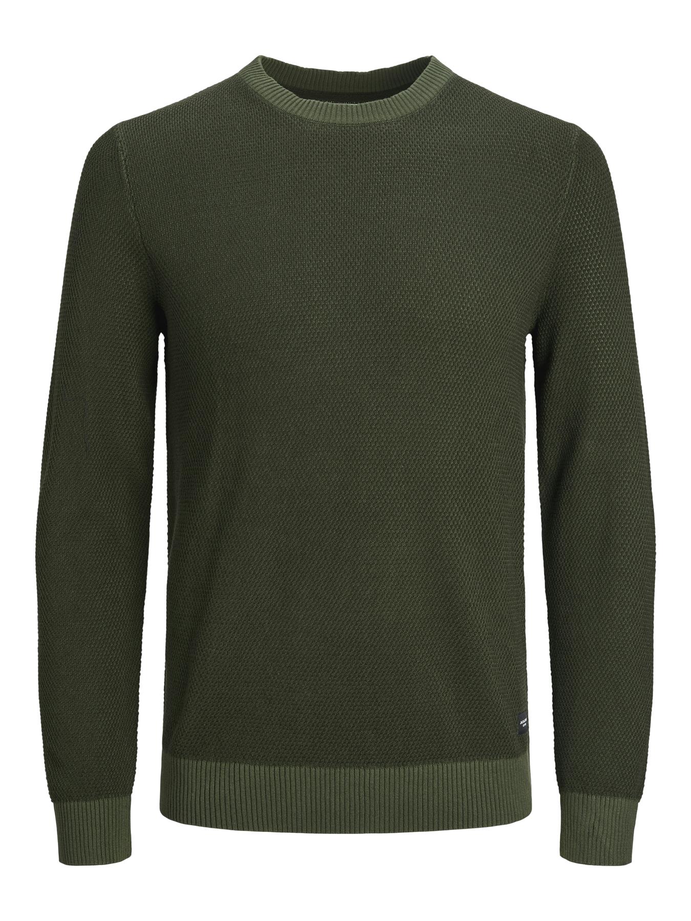 Jack & Jones Knit Crew Neck With Long Sleeves For Men (JJEGLOBE) in 6 Colours, L-XL
