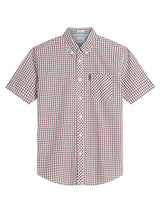 Ben Sherman Signature House Check Short Sleeve Shirt For Men in Corn, 2XL-5XL