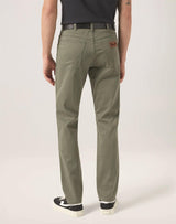 Wrangler Texas 822 Authentic Slim Chino Trouser In Dusty Olive And Plaza Taupe Waist 38 -44