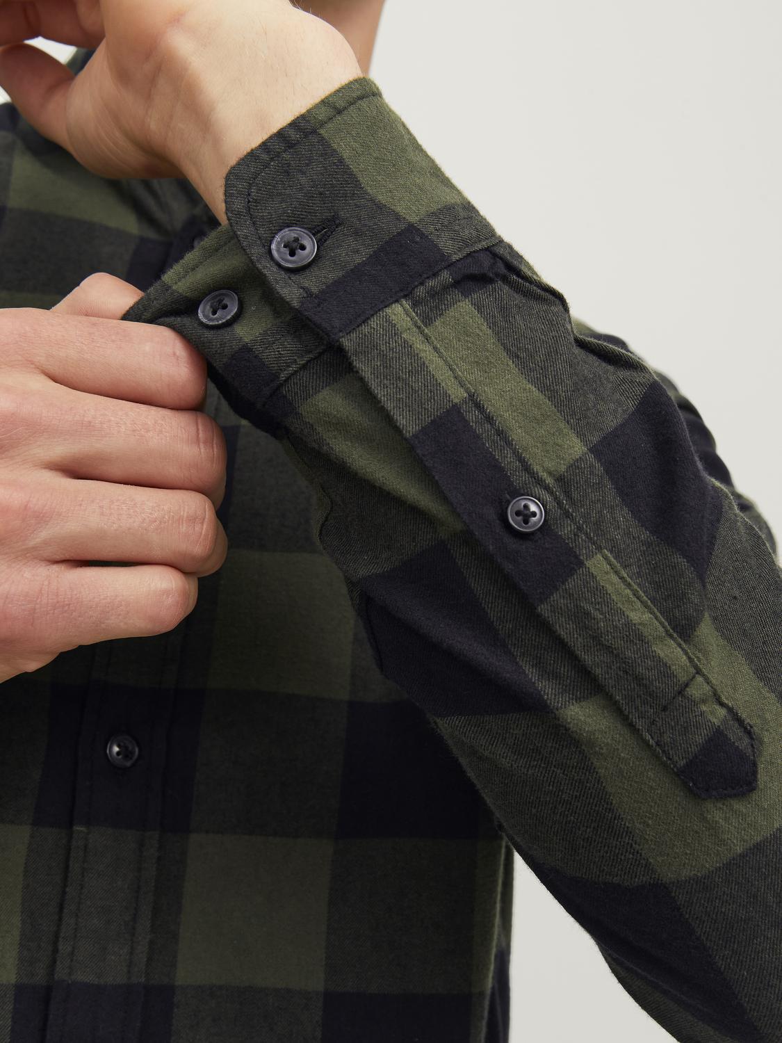 Jack & Jones Twill Checked Shirt With Long Sleeves For Men (JJEGINGHAM) in 5 Colours, L-XL