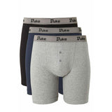 Mens Big Size 3 Pack Jersey Button Fly Boxer Shorts by Duke London