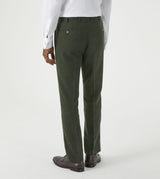 Skopes Jude Suit Tailored Fit Trousers For Men in Olive Green Tweed Herringbone, 30W to 58W