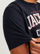 JACK & JONES Plus Size Short Sleeve Brand Logo T-Shirt for Men in 2 Colours, 2XL-6XL