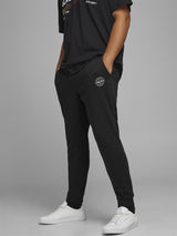 Jack & Jones Plus Size Men's Gordon Shark Sweat Pant With Ribbed Cuffs And Logo in 40-54, 3 Colours