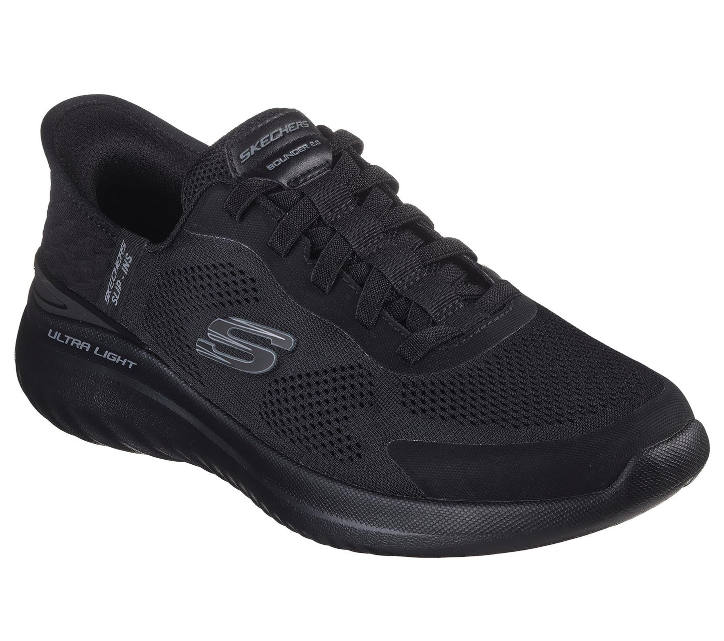 Skechers Slip On Sneaker Shoe For Men Bounder 2.0 Emerged Slip-Ins in Black/Black, 5.5-13