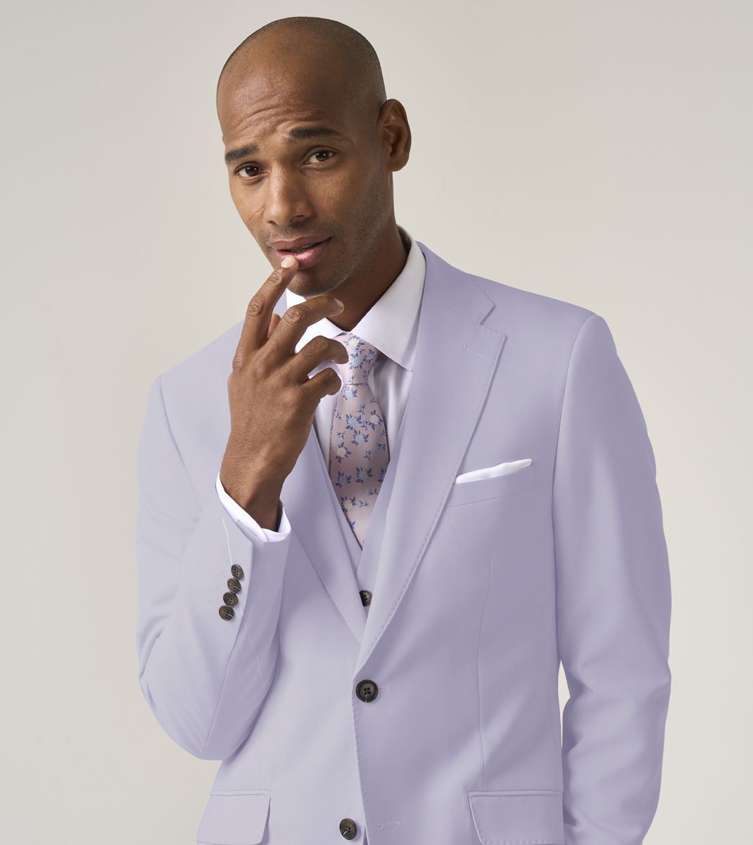 Skopes Beckett Suit Tailored Fit Jacket For Men in Lilac Pink, 36S-62L