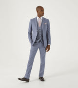 Skopes Slim Fit Jodrell Suit Trouser For Men in Blue Marl, 30W-42W