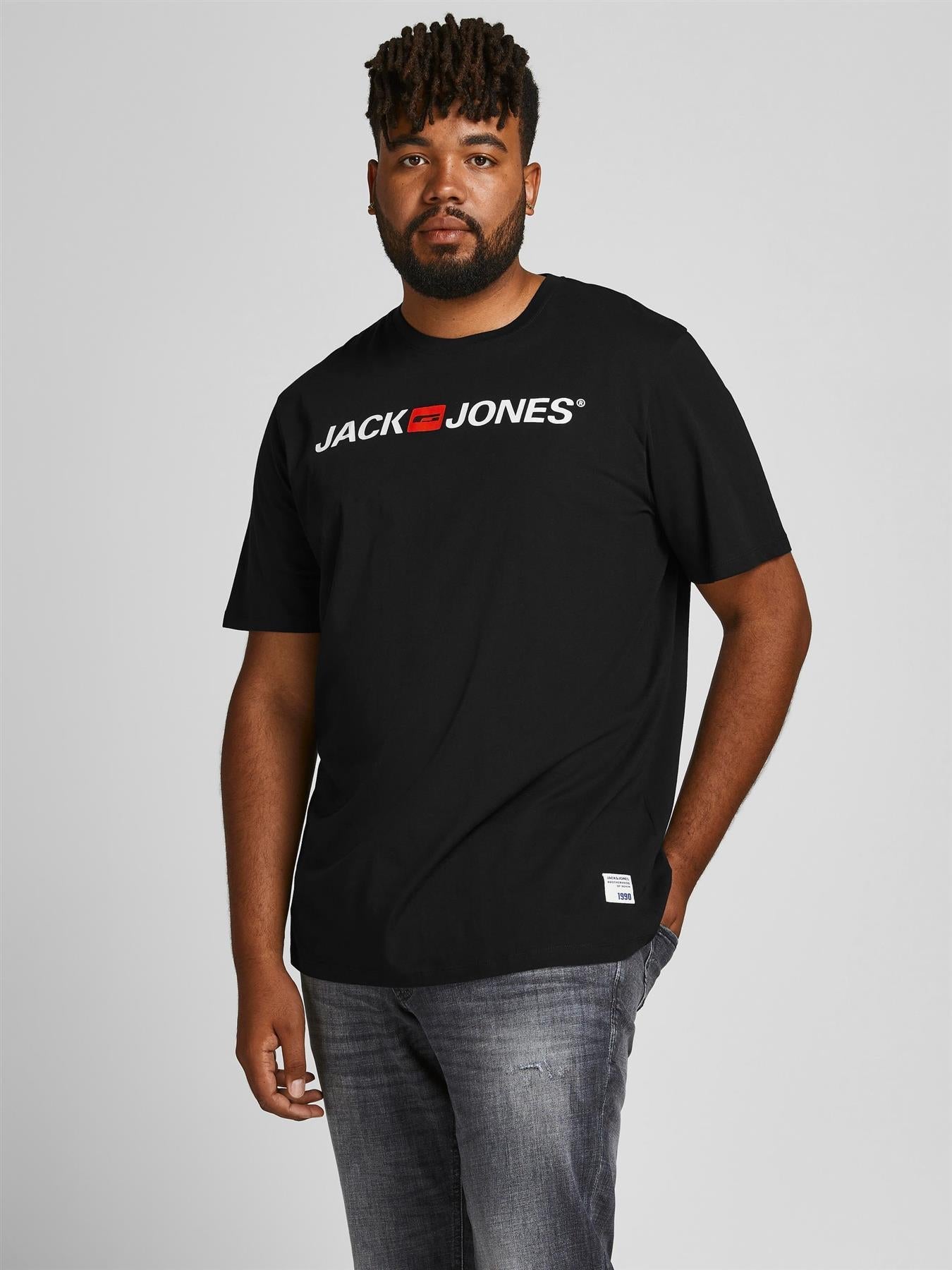 Jack & Jones Casual Fit Size Men's History Short Sleeve Printed Crew Neck Tee in Size 1XL to 6XL, 3 Colours