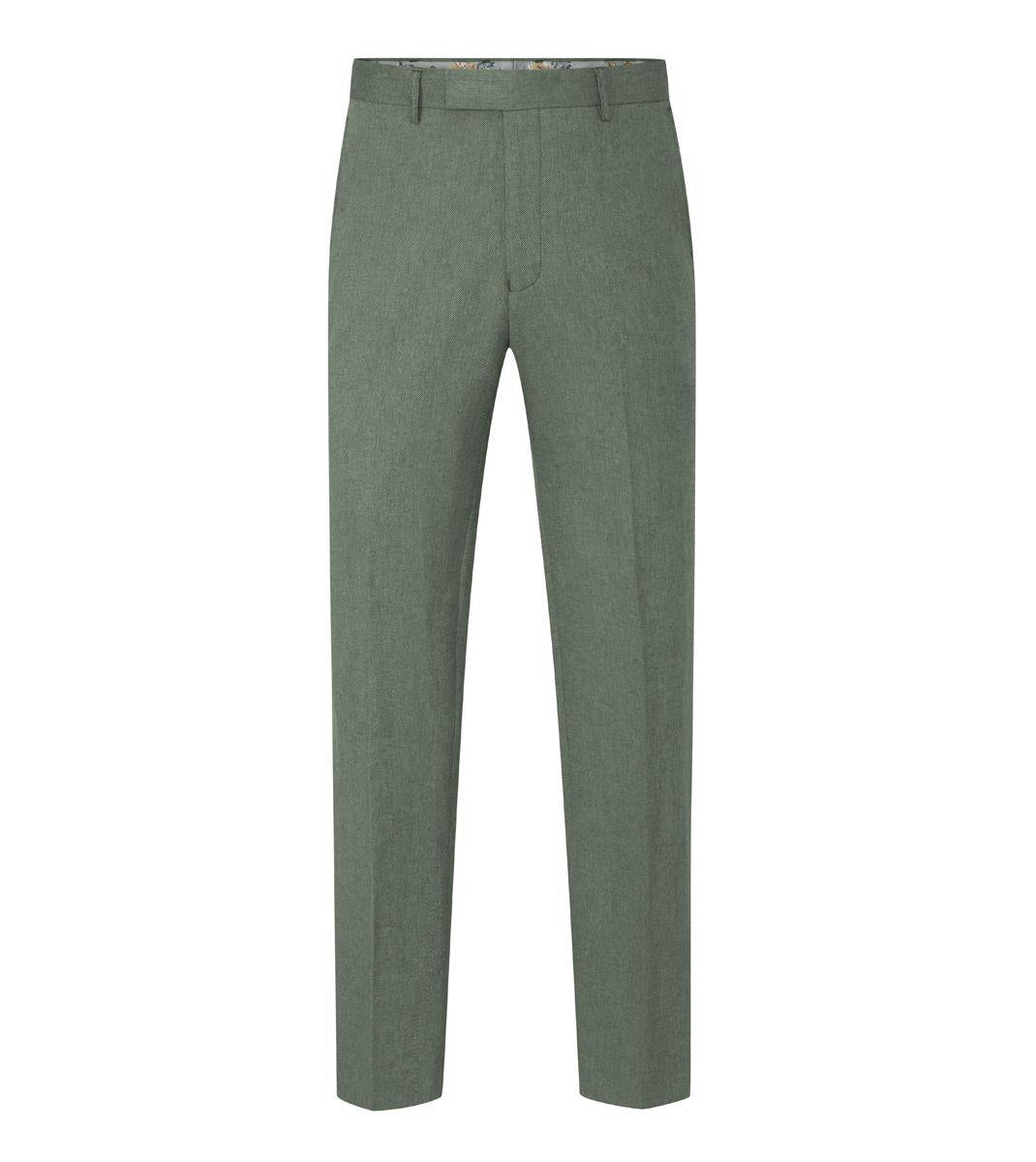 Skopes Calvados Suit Tailored Fit Trouser For Men in Sage, 30W-58W
