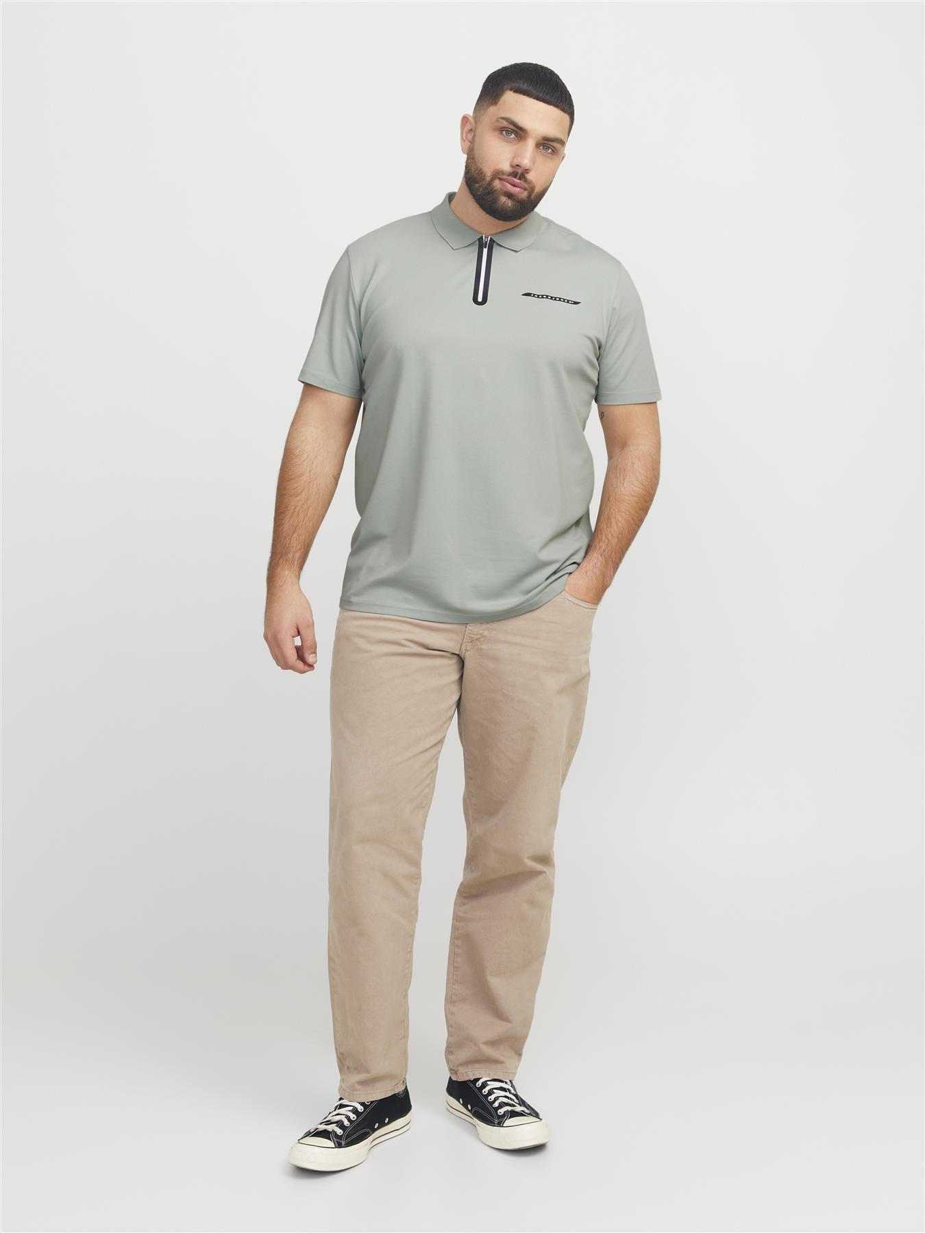 Jack & Jones Short Sleeves Polo Shirt For Men (JCOFUSION PIQUE) in 3 Colours, 4XL-7XL