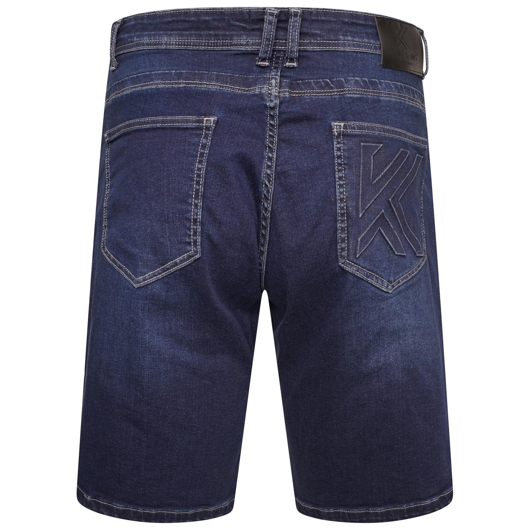 KAM Mens Plus Size Denim Shorts with Emboss in 2 Colour Options 40 to 60