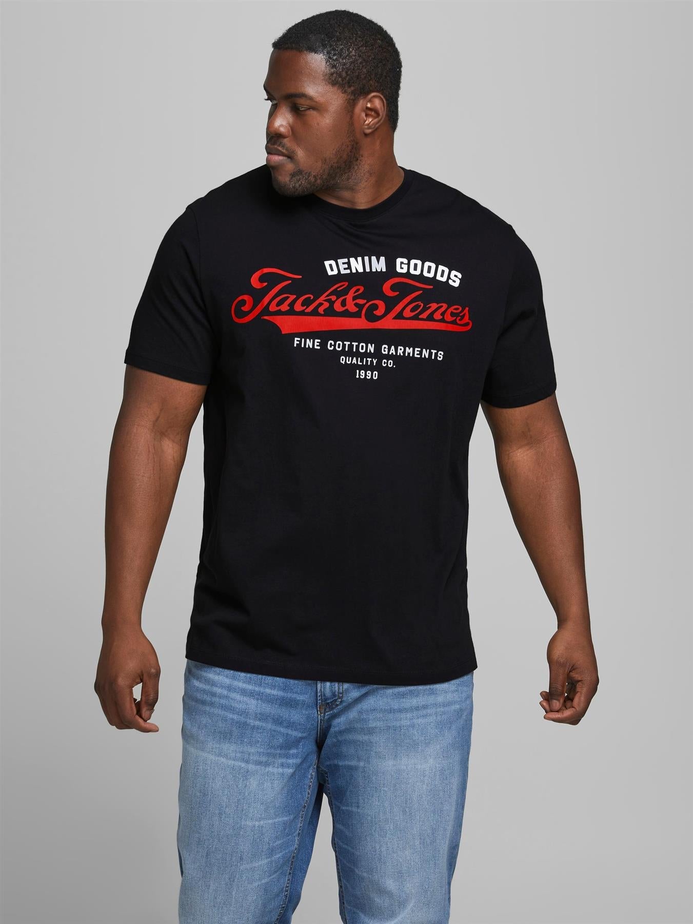 Jack & Jones Mens Plus Logo Printed Tee