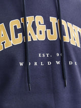 Jack & Jones Sweatshirt Hoodie For Men (JJECALEB VARSITY) in 5 Colours, L-XL