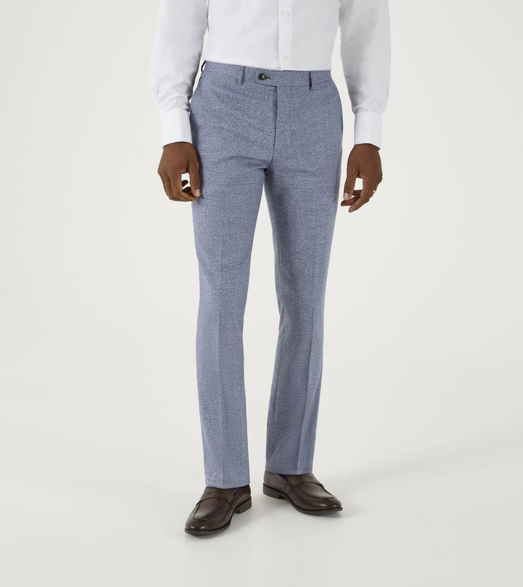 Skopes Slim Fit Jodrell Suit Trouser For Men in Blue Marl, 30W-42W