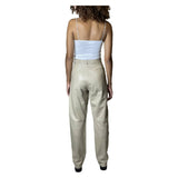 Vintage Original 1980's Italian Cream Leather Trousers UK 8 - 10