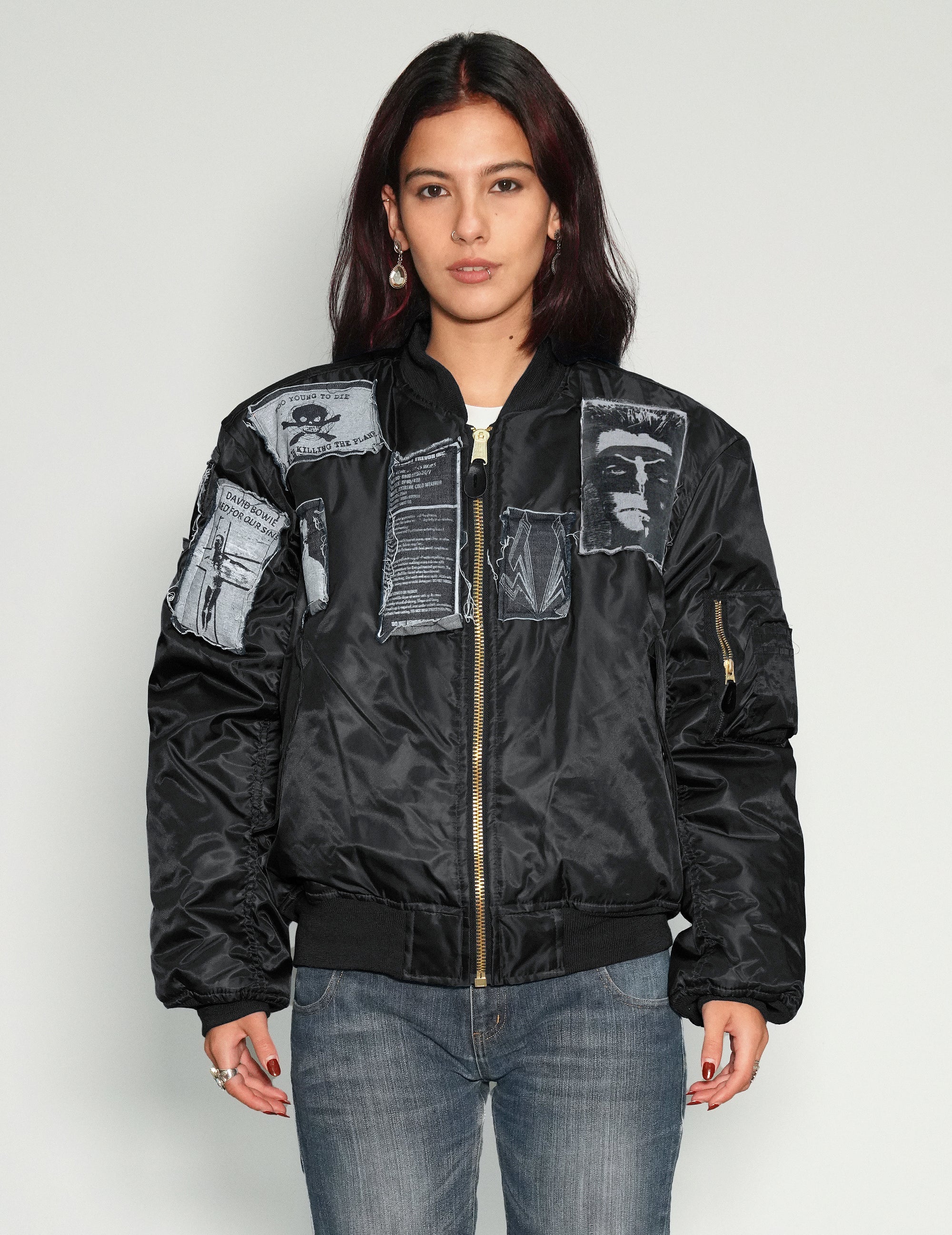 MA-1 Patched Bomber in Black