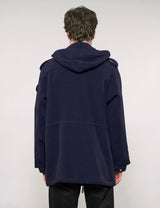 IMMORTAL Hooded Parka - Navy Waffle Texture