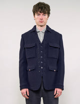 IMMORTAL Monaco Car Coat - Navy Waffle