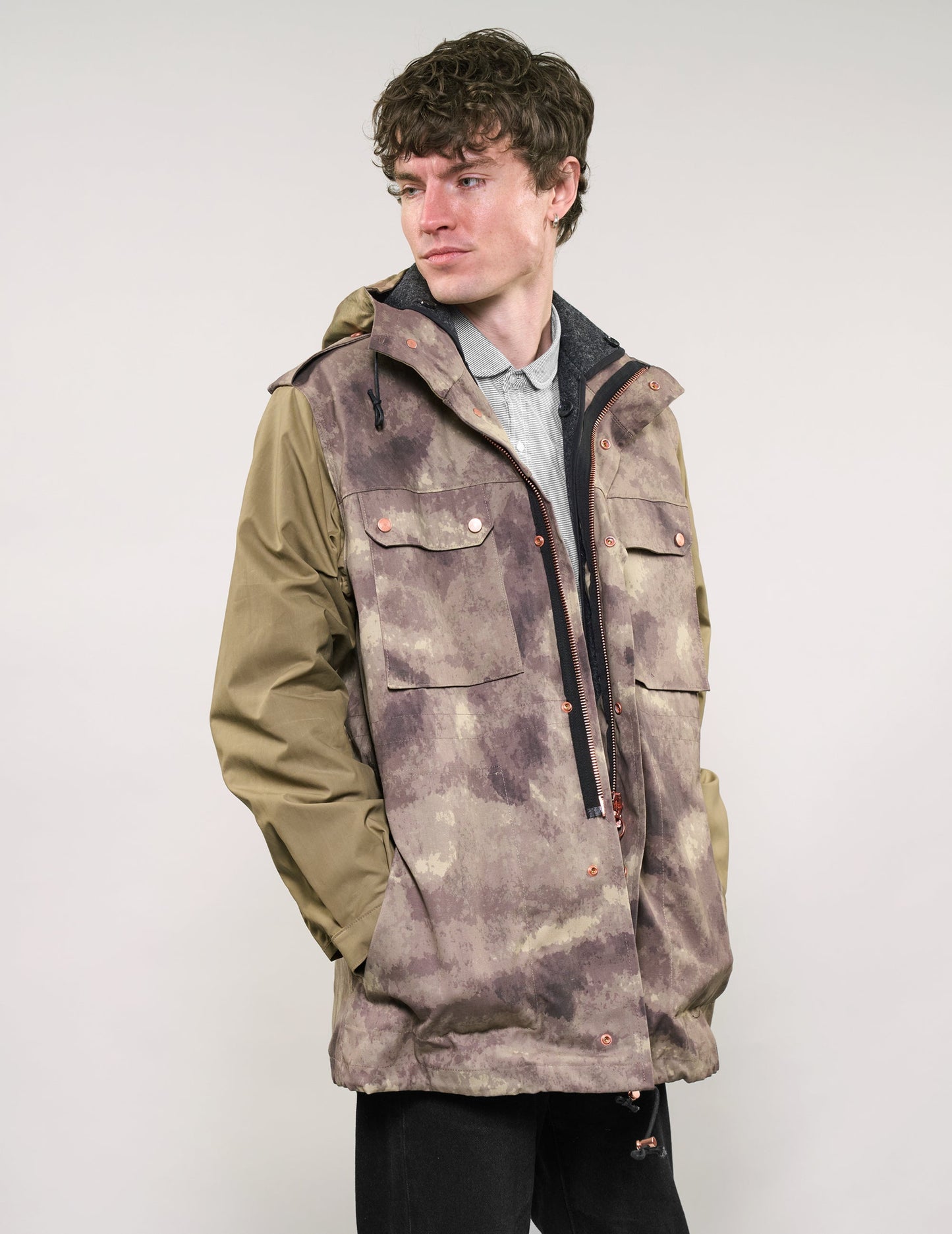 IMMORTAL Hooded Desert Parka in Camo & Khaki