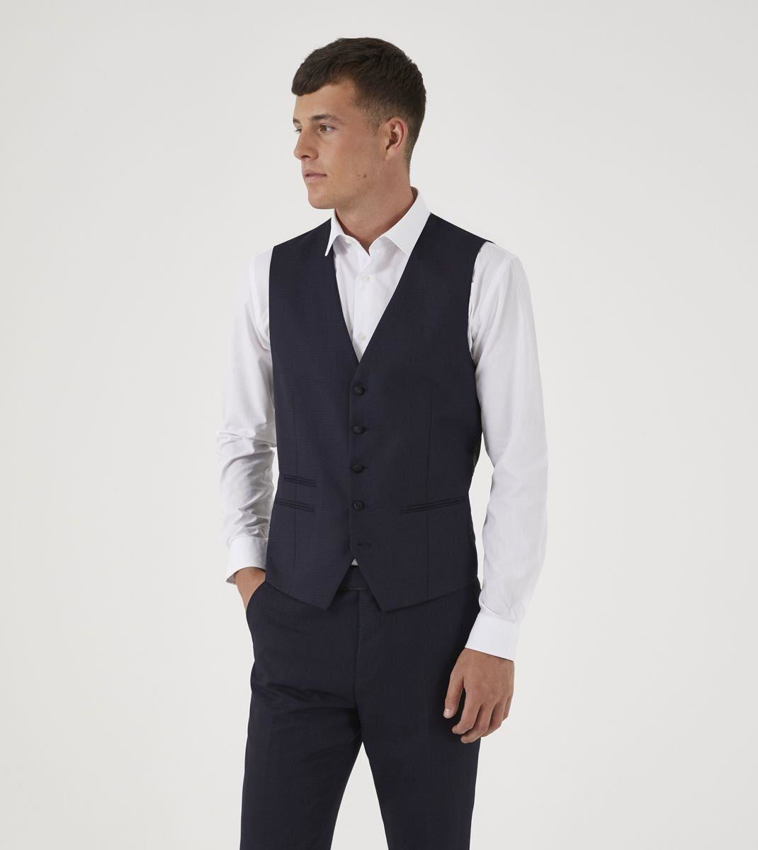 Skopes Men's Newman Dinner Waist Coat in Navy 34 to 62 Regular