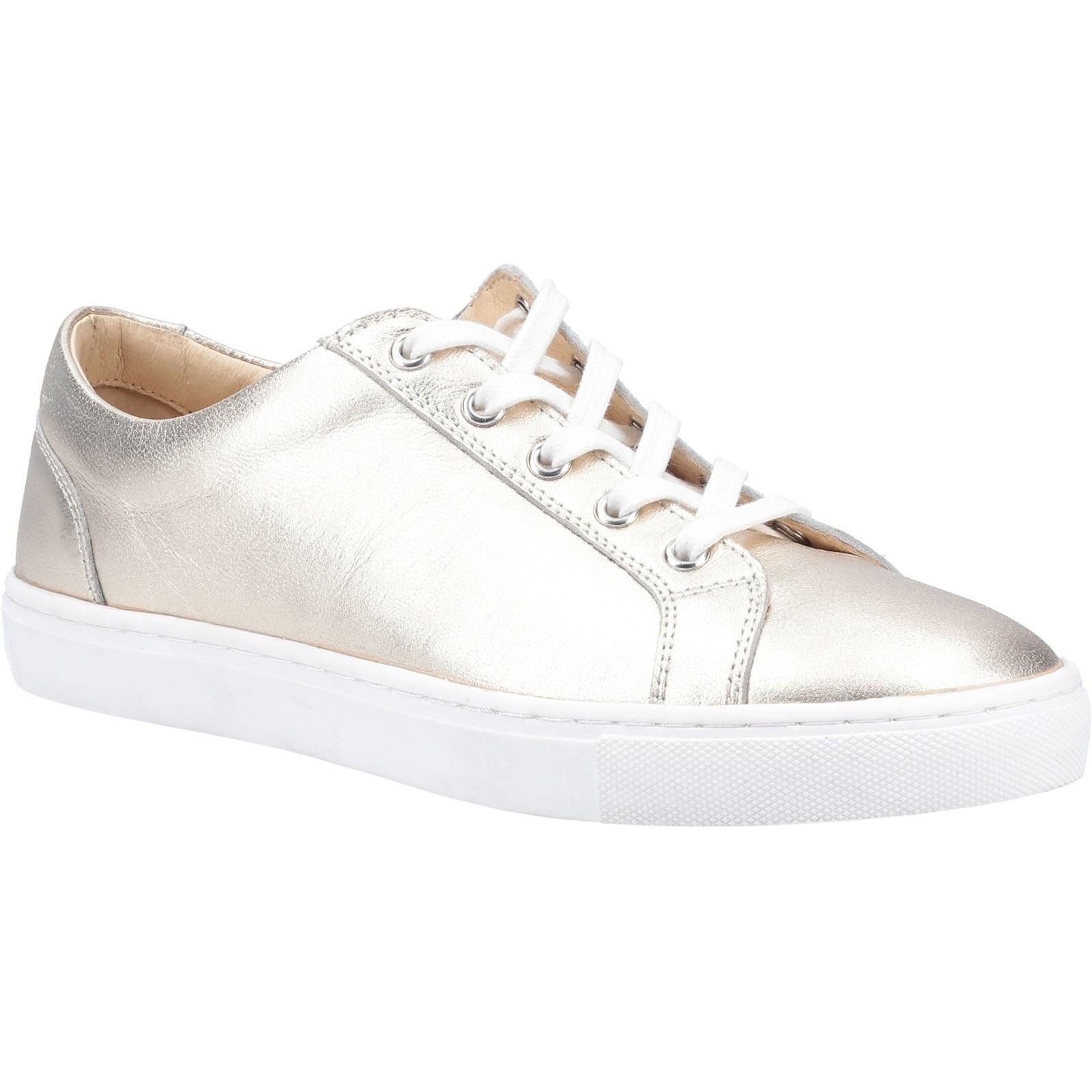 Hush Puppies Tessa Laces Ladies Shoes in Gold