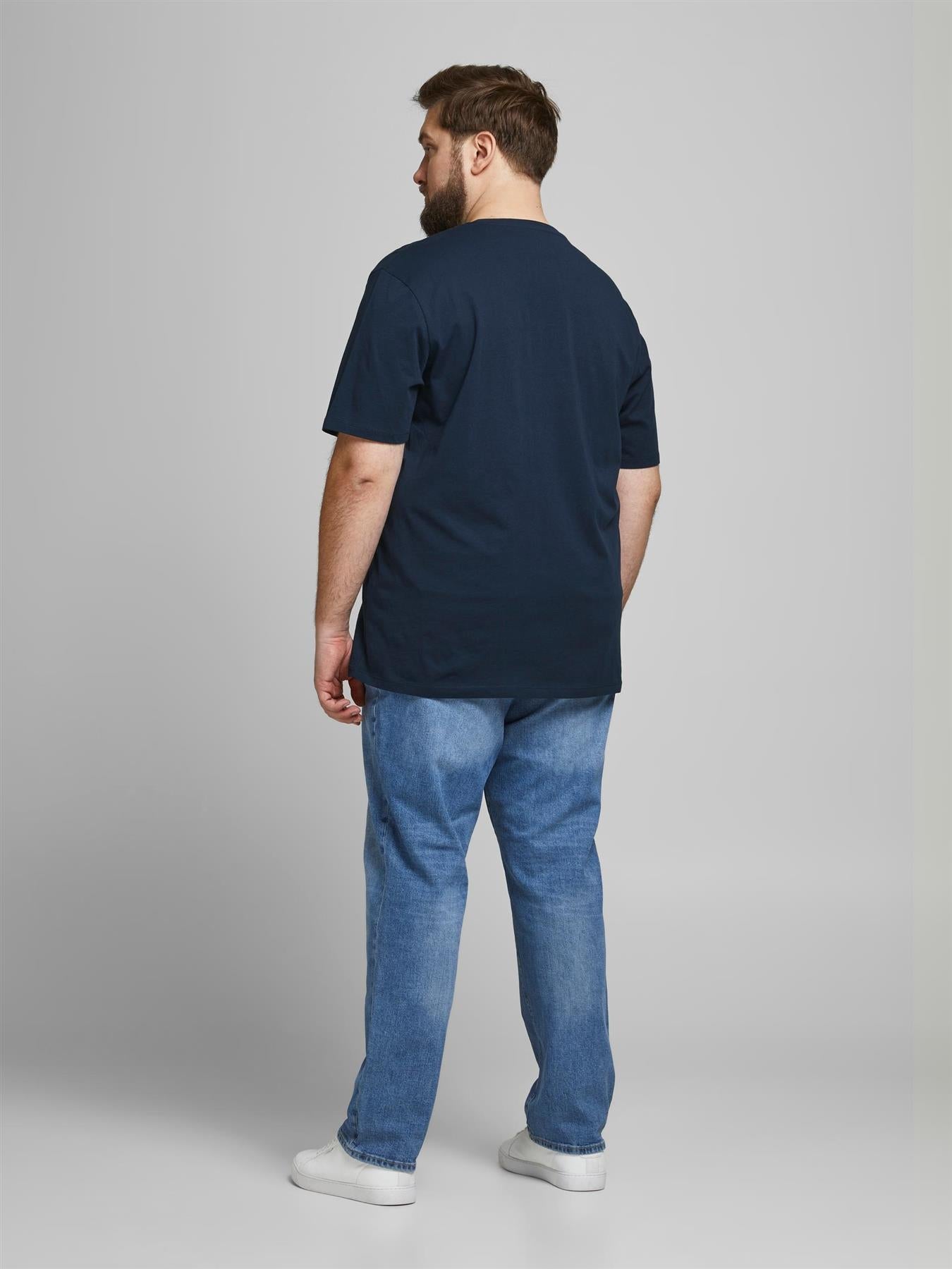Jack & Jones Mens Plus Corp Logo Printed Tee