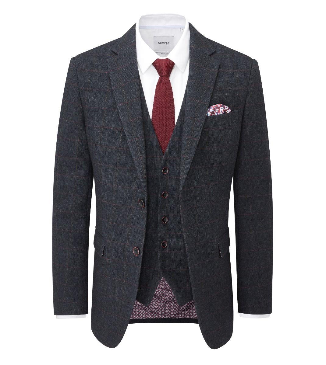 Skopes Tailored Fit Suit Jacket Aiken  in Navy Size 52 to 62