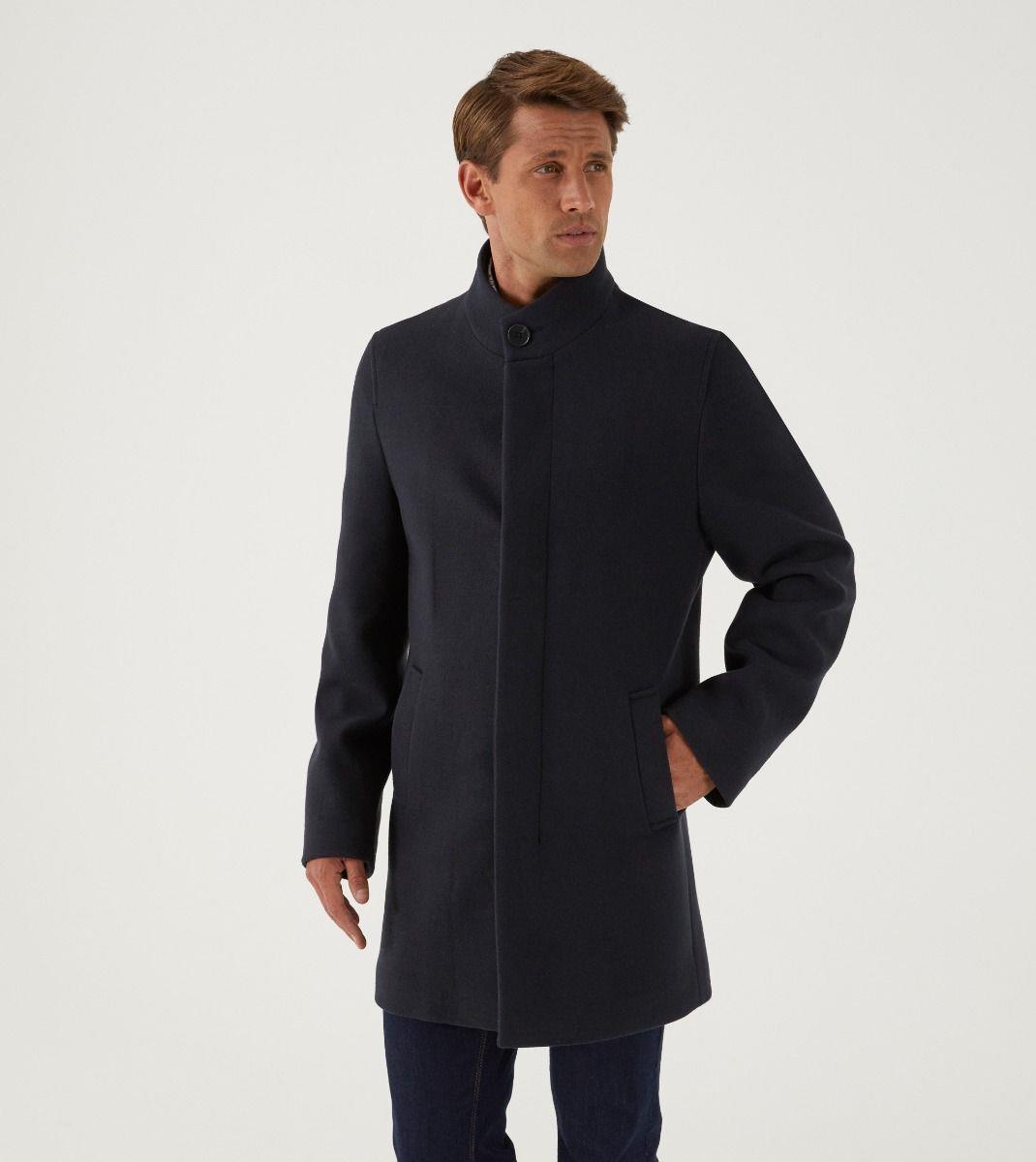 Skopes Men's Plus Size Classic Style Overcoat In Navy Size 2Xl-6Xl