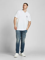 Jack & Jones Men's Plus Size Eshark Classic Short Sleeve Plain Polo Large to 6XL