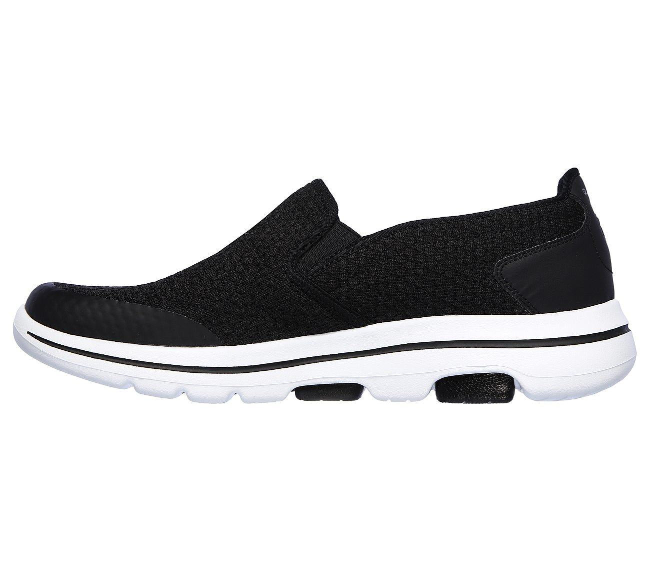 SKECHERS Men's Extra Wide Fit GOwalk 5 Apprize Ultra GO Max Running/Walking Shoes in Black/White