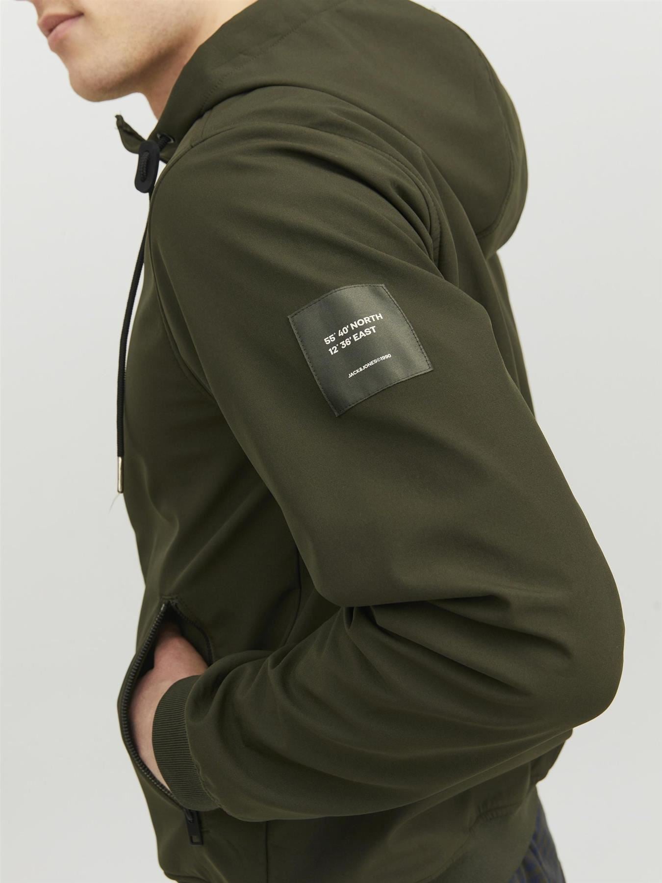 Jack & Jones Softshell Hoodie Jacket For Men (JJEBASIC) in 2 Colours, L-XL