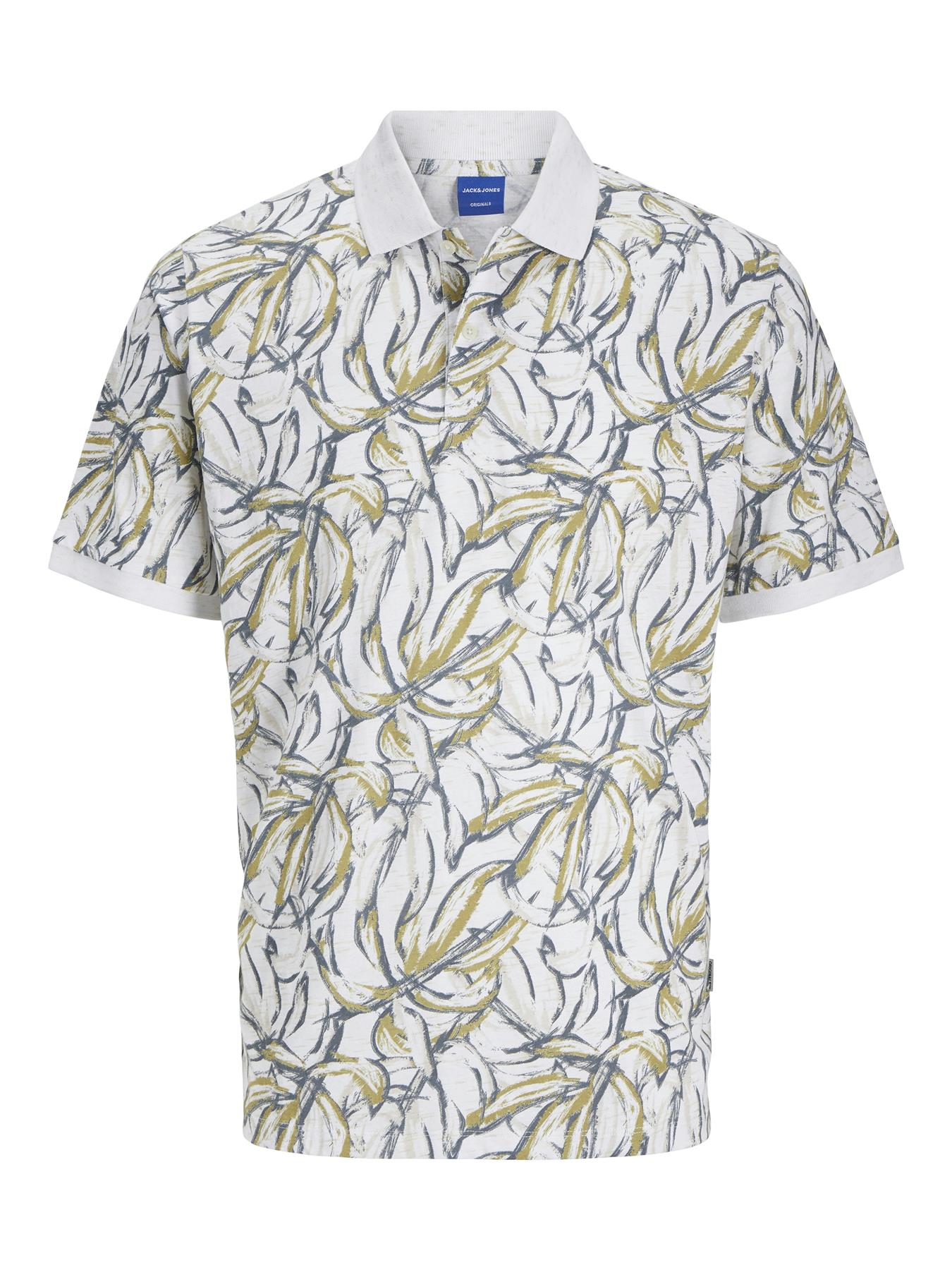 Jack & Jones Short Sleeves Polo Shirt For Men (JORSPLIT AOP) in 2 Colours, 4XL-7XL