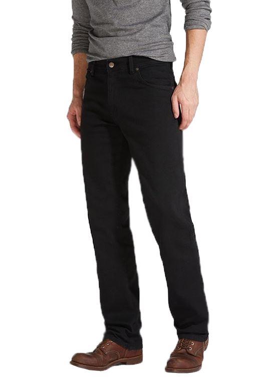 Wrangler Texas Stretch Overdye Jeans in Black Waist Size 31" to 35"