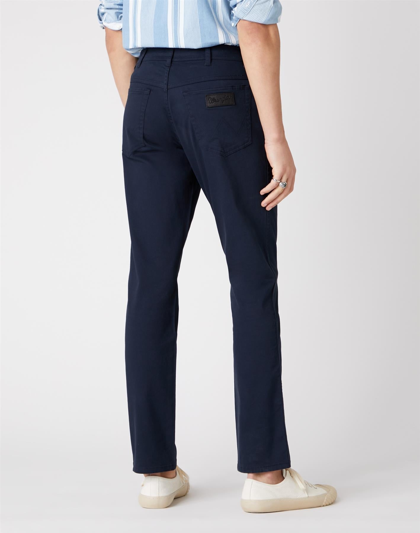 Wrangler Mens Texas Slim Navy Trousers