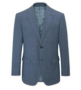 Skopes Tailored Fit Anthony Suit Jacket For Men in Blue Check, 36S-62L