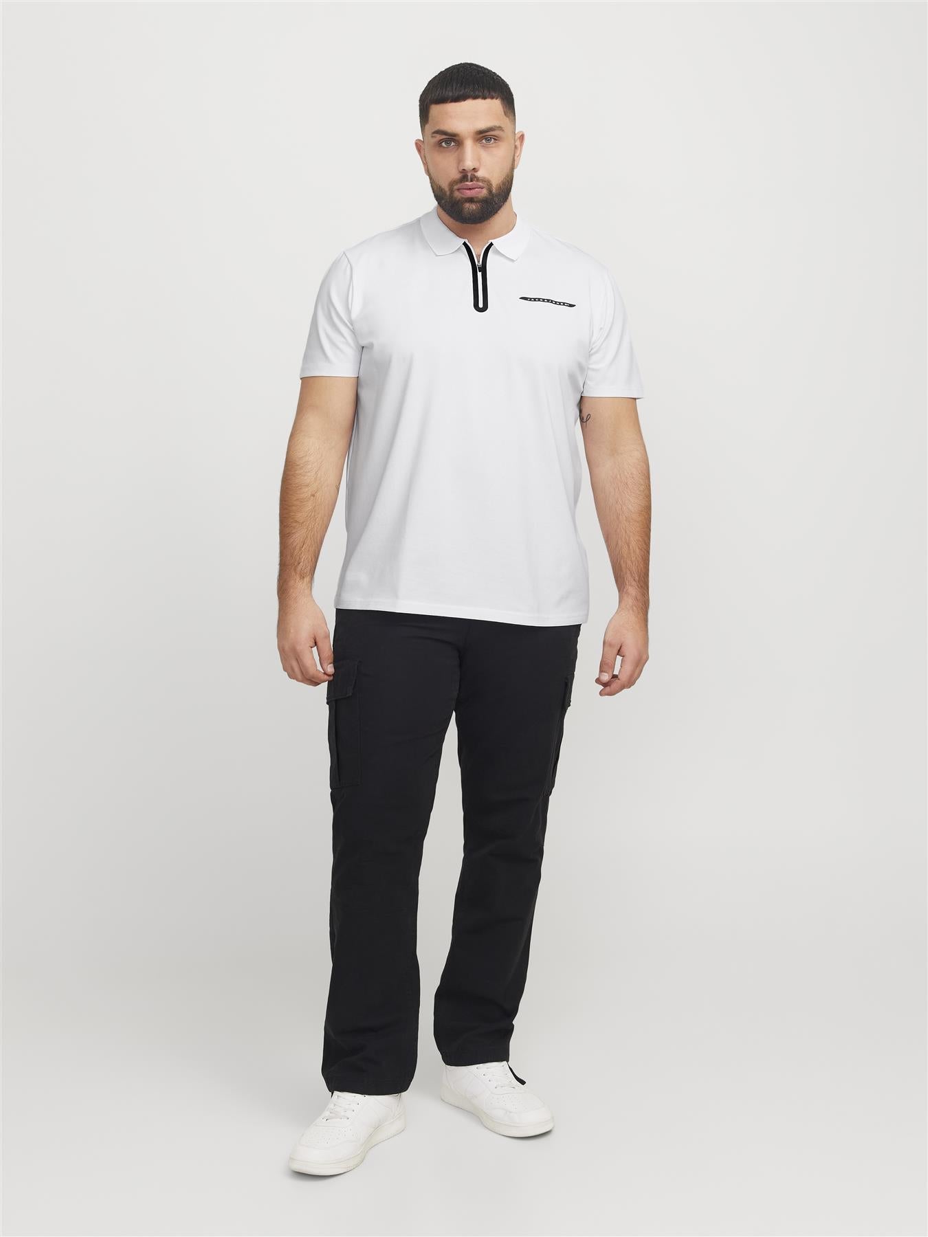 Jack & Jones Short Sleeves Polo Shirt For Men (JCOFUSION PIQUE) in 3 Colours, 4XL-7XL
