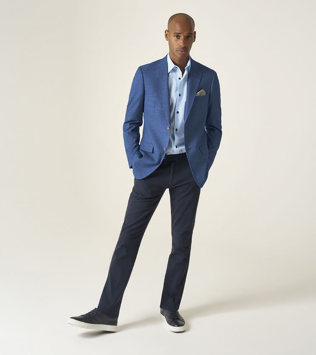 Skopes Jamie Tailored Fit Jacket For Men in Indigo Blue, 36S-62L