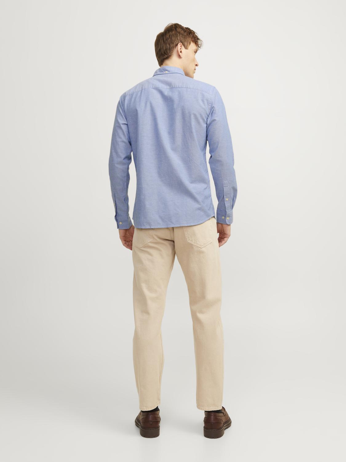 Jack & Jones Oxford Shirt With Long Sleeves For Men (JPRBLUBROOK) in 8 Colours, L-XL