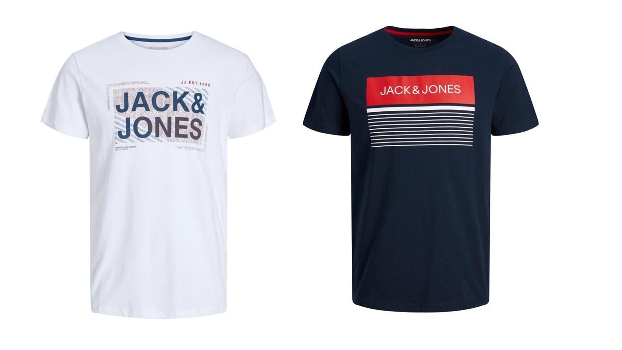 Jack & Jones Twin Pack Short Sleeve Printed Tee Size 1XL