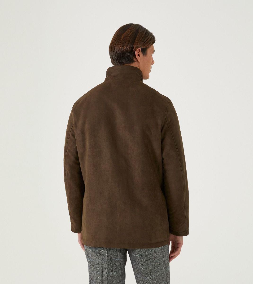 Skopes Men's Plus Size Mid Lengeth Car Coat In Brown Size Small To 5Xl