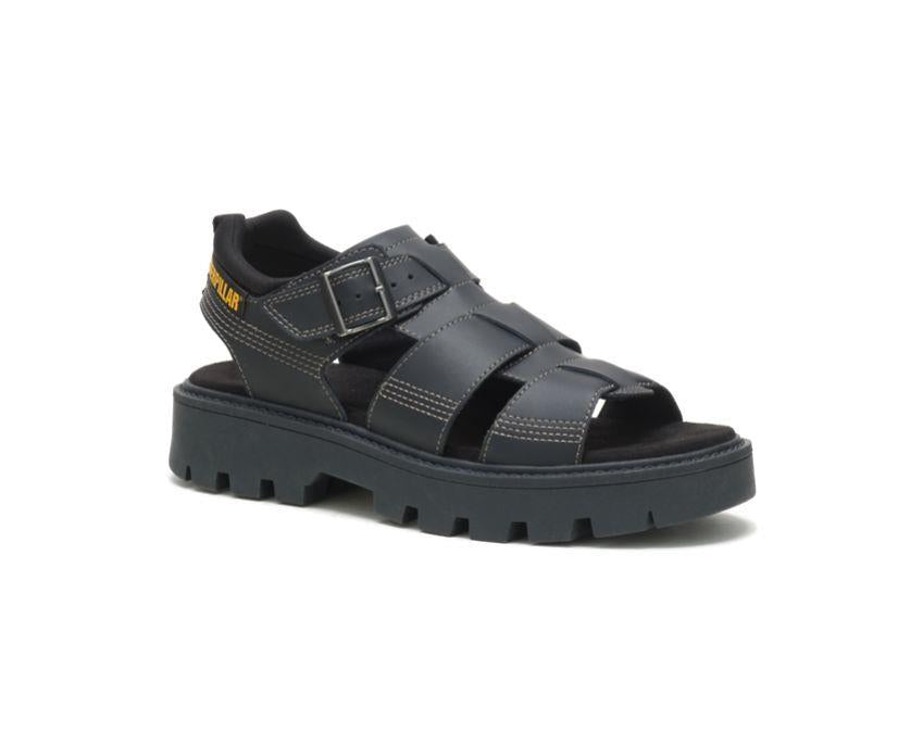 Cat Men's Modern And Smart Rigor Cement Construction And Coated Suede Rugged Sandal (P110618) UK 7-12, Black