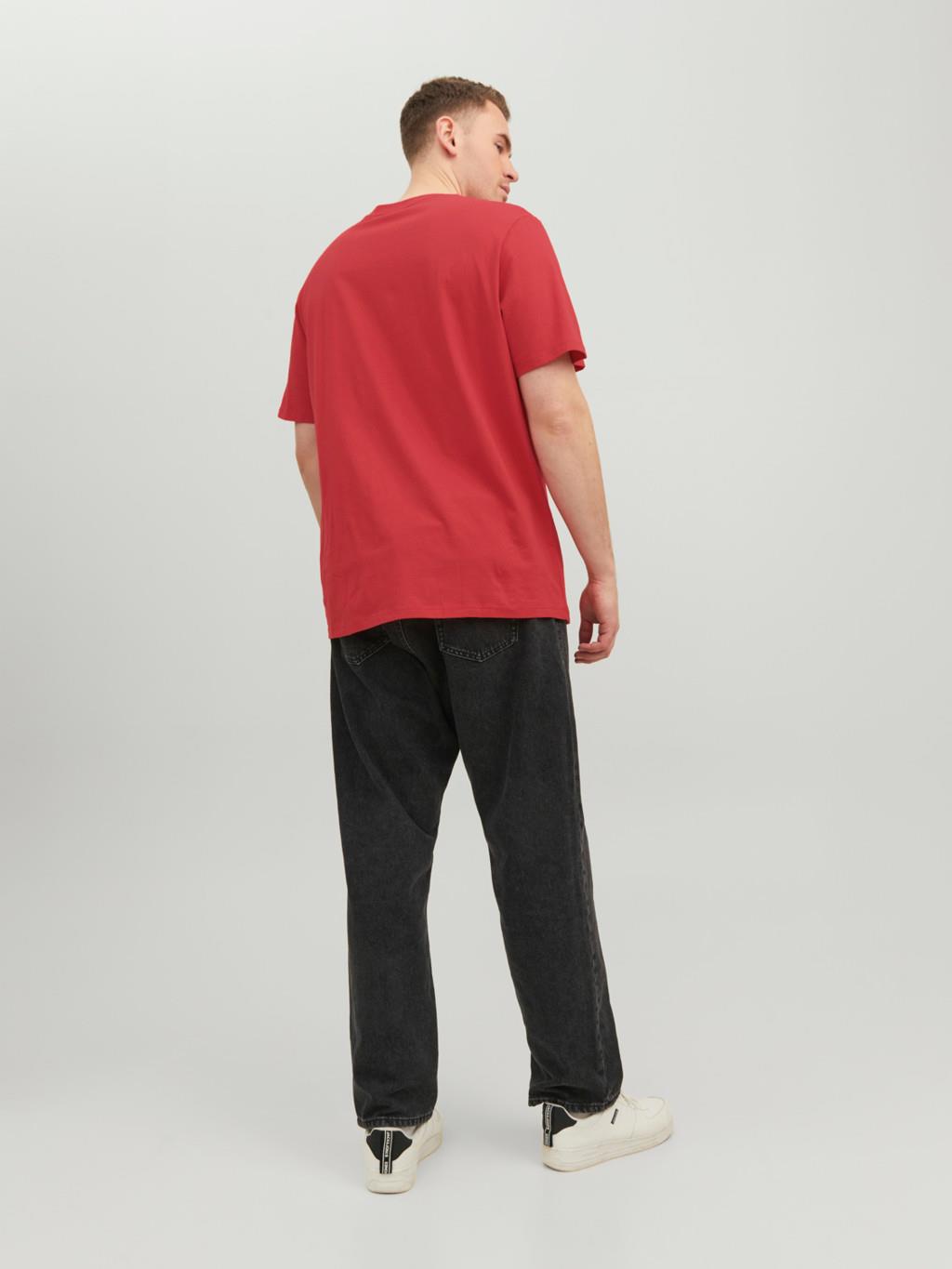 Jack & Jones Men's Plus Size JORJOSHUA Crew Neck Tee in 3 Colours 1XL to 6XL