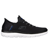 Skechers Slip On Sneaker Shoe For Men Summits High Range Mesh Slip-Ins in Black, 5.5-14