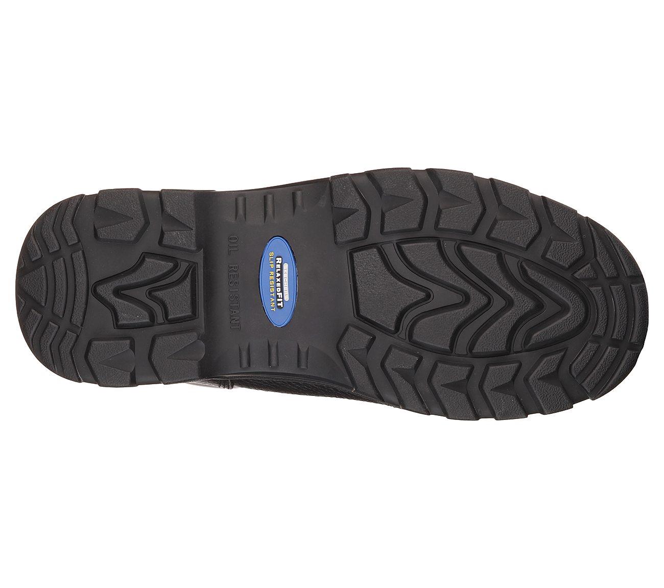SKECHERS Men's Relaxed Fit-Workshire Steel Toe boot in Black