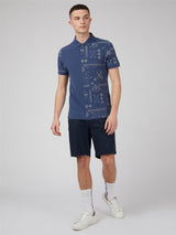 Ben Sherman (0070757IL) Men's Signature Polo in Blue 2XL to 5XL