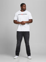 Jack & Jones Mens Plus Corp Logo Printed Tee