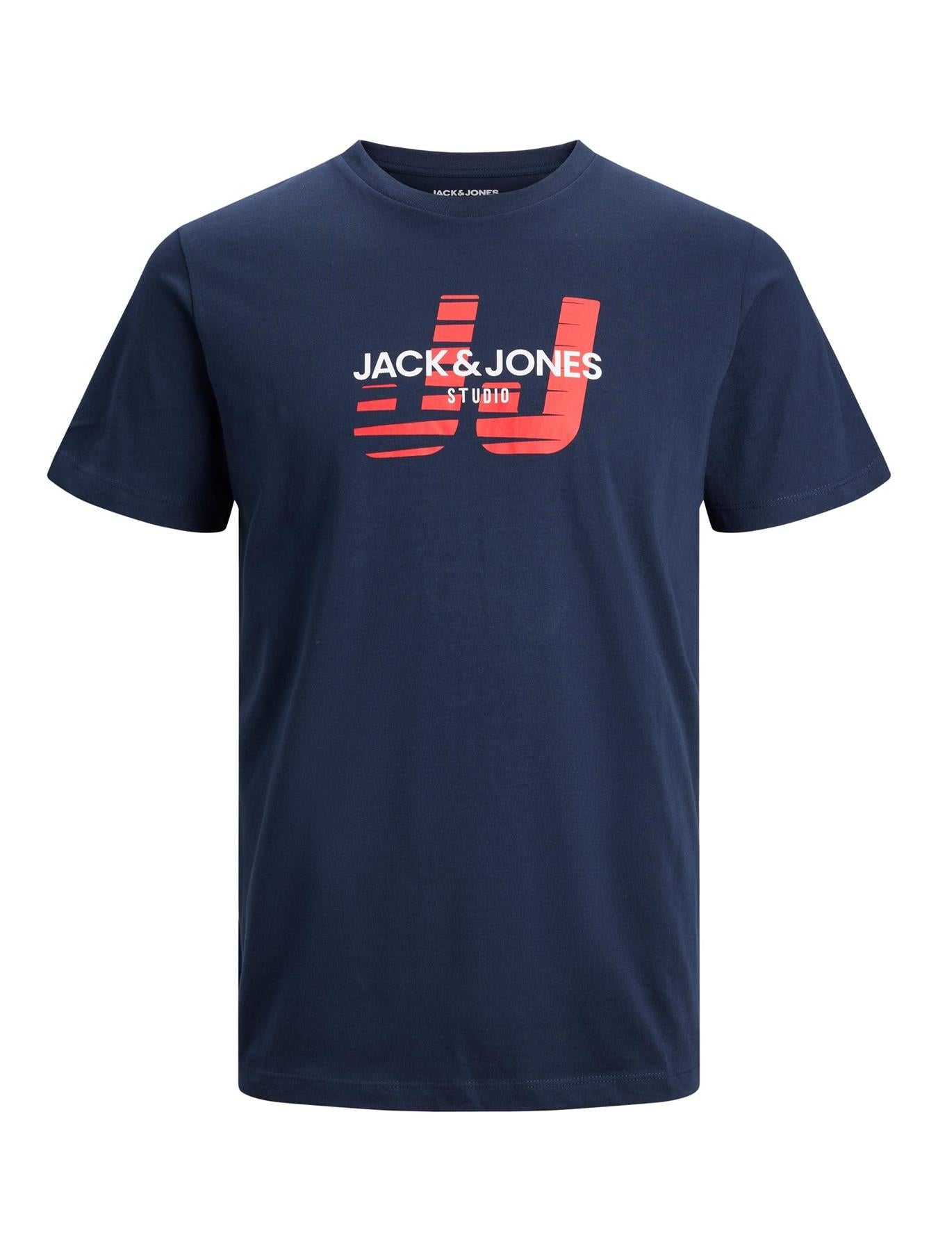 Jack & Jones (12245446) Men's JJHUNCHO Crew Neck T-Shirt in 3 Color Options 1XL to 6XL