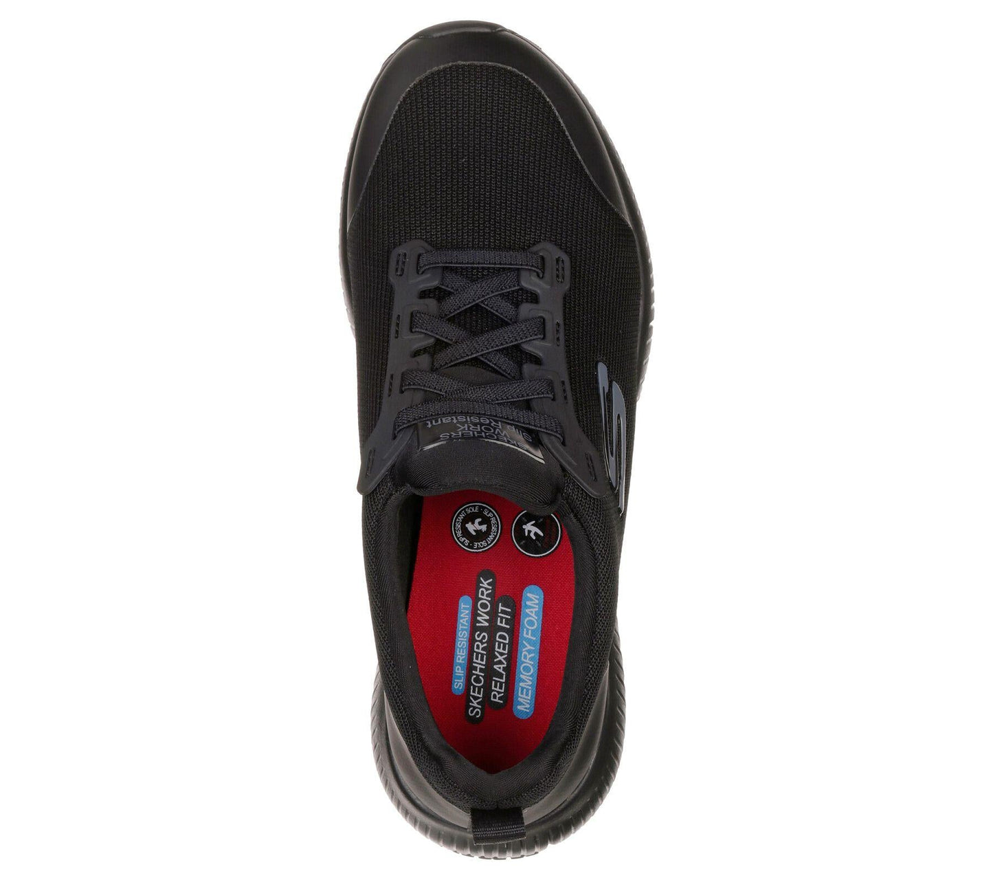 Skechers (77222EC) Ladies Squad SR Trainer in Black Size UK 2 to 8