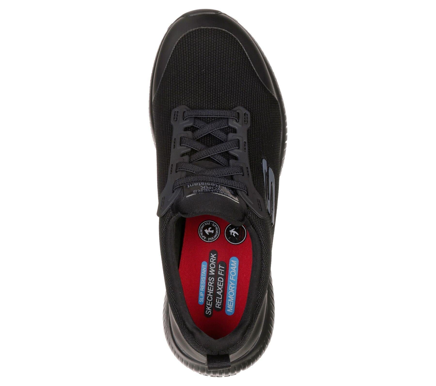 Skechers (77222EC) Ladies Squad SR Trainer in Black Size UK 2 to 8